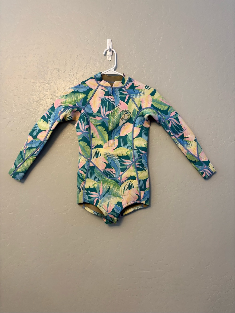 Billabong salty dayz long sleeve springsuit in marine tropic size 14